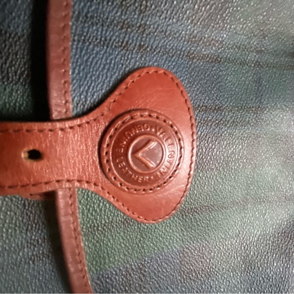 Valentine Blue and Brown Crossbody Bag genuine leather - Picture 2 of 5